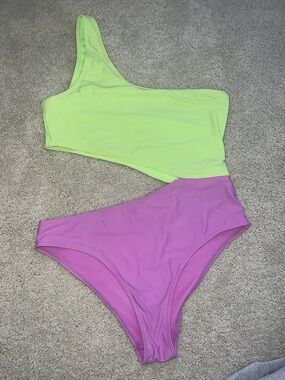 Neon One Piece Swim